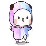 😌 @arasaStickers fofo, kawaii, pássaro, pastel, personagem, adesivo, animado telegram sticker