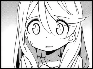 😥 anime, manga, girl, worried, cartoon, character telegram sticker