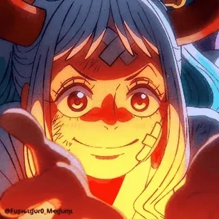 ☺️ Yamato One Piece Anime, One Piece, Yamato, Charakter, Manga telegram sticker