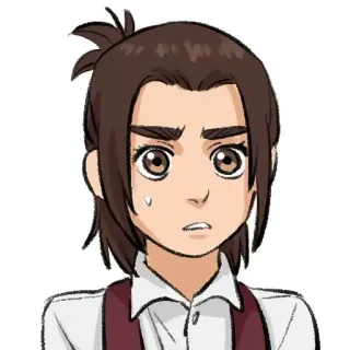 😕 pessoa, desenho animado, ilustração, retrato telegram sticker