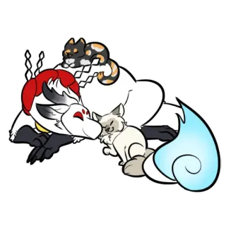 🐱 chat, animal, mignon, autocollant, poilu whatsapp sticker