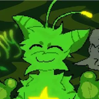 ❇️ zielony, obcy, stworzenie, kreskówka, szczęśliwy, przyjazny telegram sticker