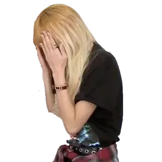 😭 sedih, menangis, facepalm, emosional, wanita telegram sticker