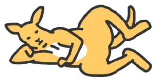 😐 Känguru, entspannend, Tier, faul, niedlich telegram sticker