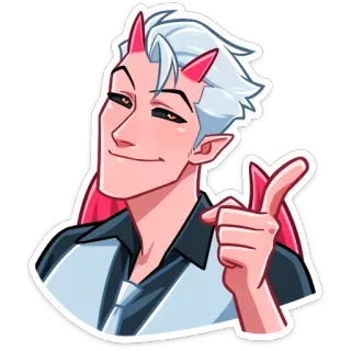 😉 démon, diable, dessin animé, personnage, cornes whatsapp sticker