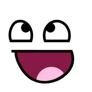 😁 meme, trollface, internet, funny, comedy, expression telegram sticker