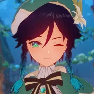 💚 Venti Genshin Impact Anime, Gioco, Venti, Genshin Impact, Personaggio whatsapp sticker