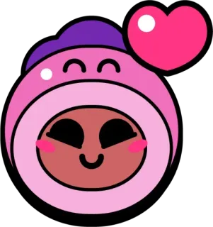 ❤️ Sally Leon Brawl Stars Videogioco, Personaggio, Carino, Rosa, Cuore, Sally Leon, Brawl Stars whatsapp sticker
