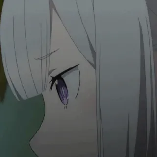 🤍 Echidna Re:Zero Anime, Ragazza, Capelli Bianchi, Occhi Viola, Echidna, Re:Zero telegram sticker
