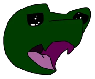 😫 лягушка, грустный, плачет, мультфильм telegram sticker