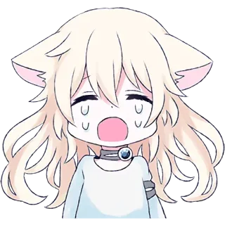 😭 anime, kawaii, cartoon, sticker, chibi, cute, sad, crying telegram sticker