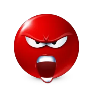 😡 angry, red, emoji, face, mad, expression, frustrated telegram sticker