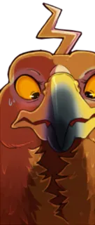 💧 pássaro, desenho animado, animal, ave trovão whatsapp sticker