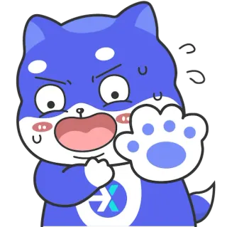 😱 собака, наклейка, милый, животное, мультфильм telegram sticker