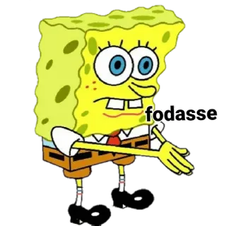 🖕 SpongeBob SquarePants fodasse SpongeBob, cartoon, Nickelodeon, swear word, curse telegram sticker
