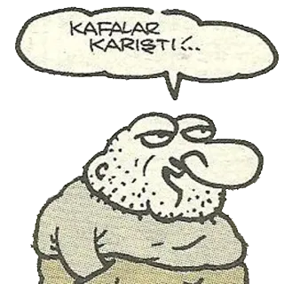 😯 KAFALAR KARIŞTI... 만화, 말풍선, 남자, 혼란 telegram sticker