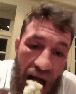 🙃 Conor McGregor Conor McGregor, jedzenie, żywność telegram sticker