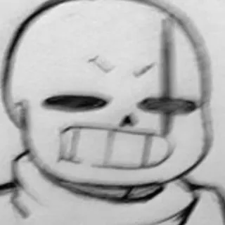 😠 Sans Undertale skeleton, scar, video game, character telegram sticker