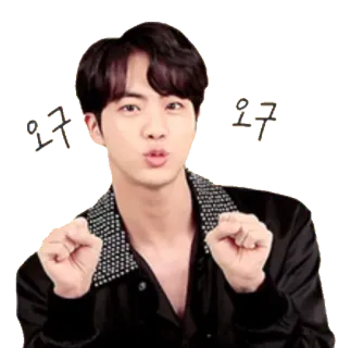 😚 Jin 요구 kpop, boy band, bts, coreano, cantante, sticker fan telegram sticker