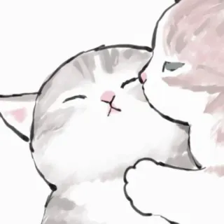 💞 кот, котенок, поцелуй, животное, милый, питомец telegram sticker