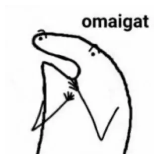 💟 omaigat Meme, engraçado, adesivo, quadrinhos, Florkofcows whatsapp sticker