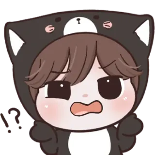 ☁️ ?! kartun, beruang, pertanyaan, imut, anime, anak laki-laki whatsapp sticker