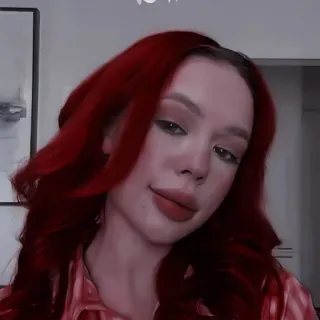 🌹 wanita, rambut merah, potret, orang, kecantikan, gaya telegram sticker