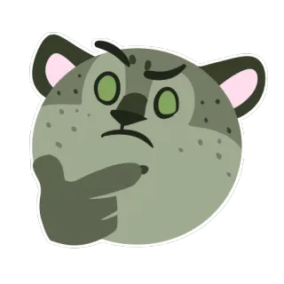 🤔 zwierzę, kot, myślenie, pytanie, słodki telegram sticker