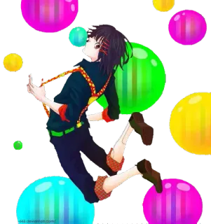 🎈 Anime, Charakter, Illustration, Bunt, Digitale Kunst telegram sticker