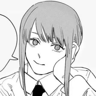 💞 Makima Chainsaw Man anime, manga, chainsaw man, makima, anime girl, cartoon, character, portrait telegram sticker