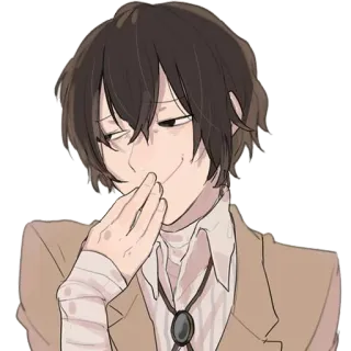 😈 Dazai Osamu Bungou Stray Dogs Anime, Dazai, Bungou Stray Dogs, Charakter, Grinsen, Manga telegram sticker