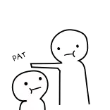 😐 Dibujo animado, Monigote, Señalando, Molesto, Blanco, Simple, Minimalista whatsapp sticker