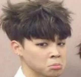 😕 Jimin kpop, jimin, mem, śmieszna mina, bts, idol telegram sticker