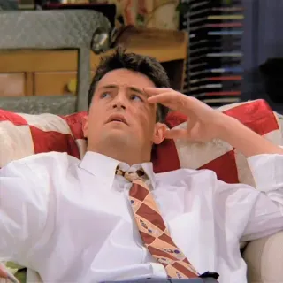 🤨 Chandler Bing Friends serie tv, friends, chandler, anni 90, sitcom telegram sticker