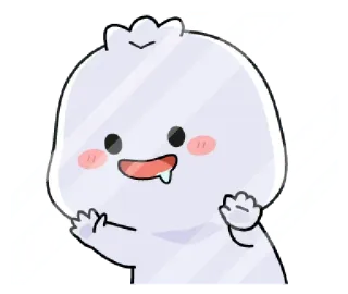 🤤 süß, Blob, Cartoon, kawaii, Figur telegram sticker
