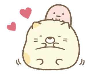 💬 猫, 可爱, 粉色, 爱心, 迷人, 卡通 whatsapp sticker
