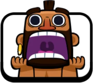😱 Clash, Royal, choqué, bouche ouverte, dessin animé telegram sticker