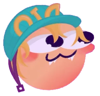 😊 orecchie da gatto, cartone animato, carino, kawaii, adesivo, divertente telegram sticker