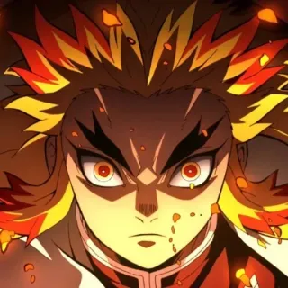 🔥 Kyojuro Rengoku Demon Slayer Аниме, Огонь, Клинок, рассекающий демонов, Ренгоку, Кёджуро, Хашира, Пламя telegram sticker