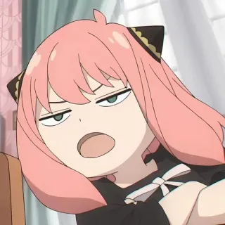 🥜 Anya Forger Spy x Family anime, cartoon, spy x family, anya forger, funny face, meme whatsapp sticker