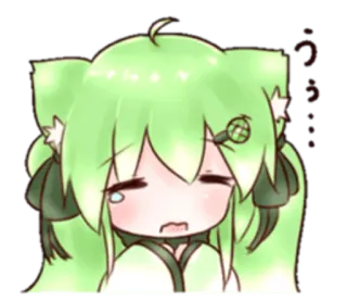 ☺️ うぅ… anime, chorando, kawaii, triste, desenho animado, fofo telegram sticker
