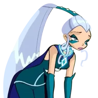 💆‍♂️ Stormy Winx Club Kreskówka, Wiedźma, Złoczyńca, Zły, Wiatr telegram sticker