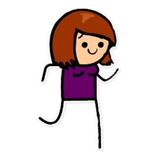 🙂 cartoon, vrouw, personage, sticker telegram sticker