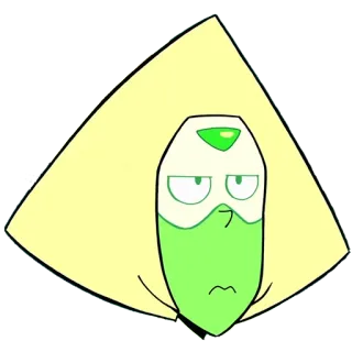 😒 Peridot Steven Universe 만화, 페리도트, 스티븐 유니버스, 외계인, 보석 telegram sticker