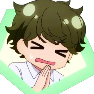 😌 Anime, Chibi, Espressione, Cartone animato, Manga telegram sticker