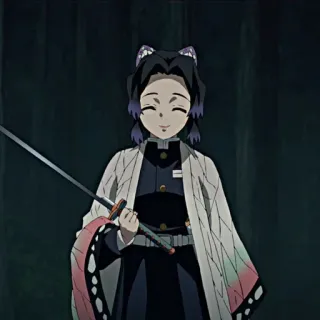 😊 Shinobu Kocho Demon Slayer 애니메이션, 귀멸의 칼날, 코쵸우 시노부, 칼, 애니메이션 여자 telegram sticker