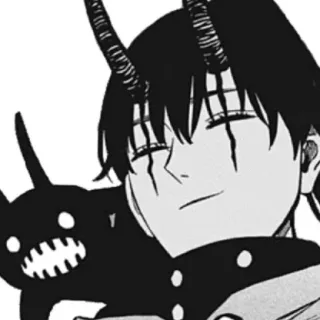 🖤 anime, demon, horns, character, manga telegram sticker