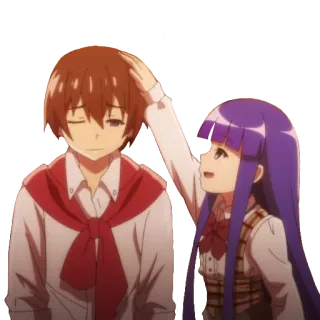 🙌 Anime, Dibujos animados, Amistad, Lindo, Kawaii whatsapp sticker