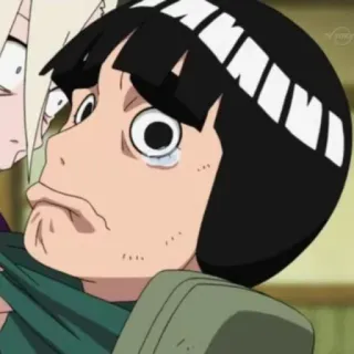 😢 Rock Lee Naruto アニメ, ナルト, ロック・リー, 面白い, ミーム, 衝撃 telegram sticker
