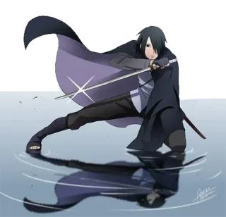 🗡 Sasuke Naruto Anime, Manga, Ninja, Épée, Katana, Sasuke Uchiha, Uchiha whatsapp sticker